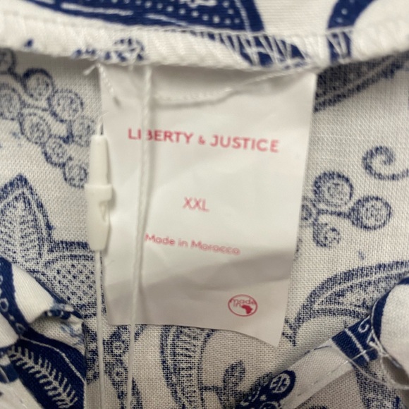 Liberty & Justice The Sis Bindu Boubou, NWT, Oversized XXL, Blue & White - Picture 6 of 10